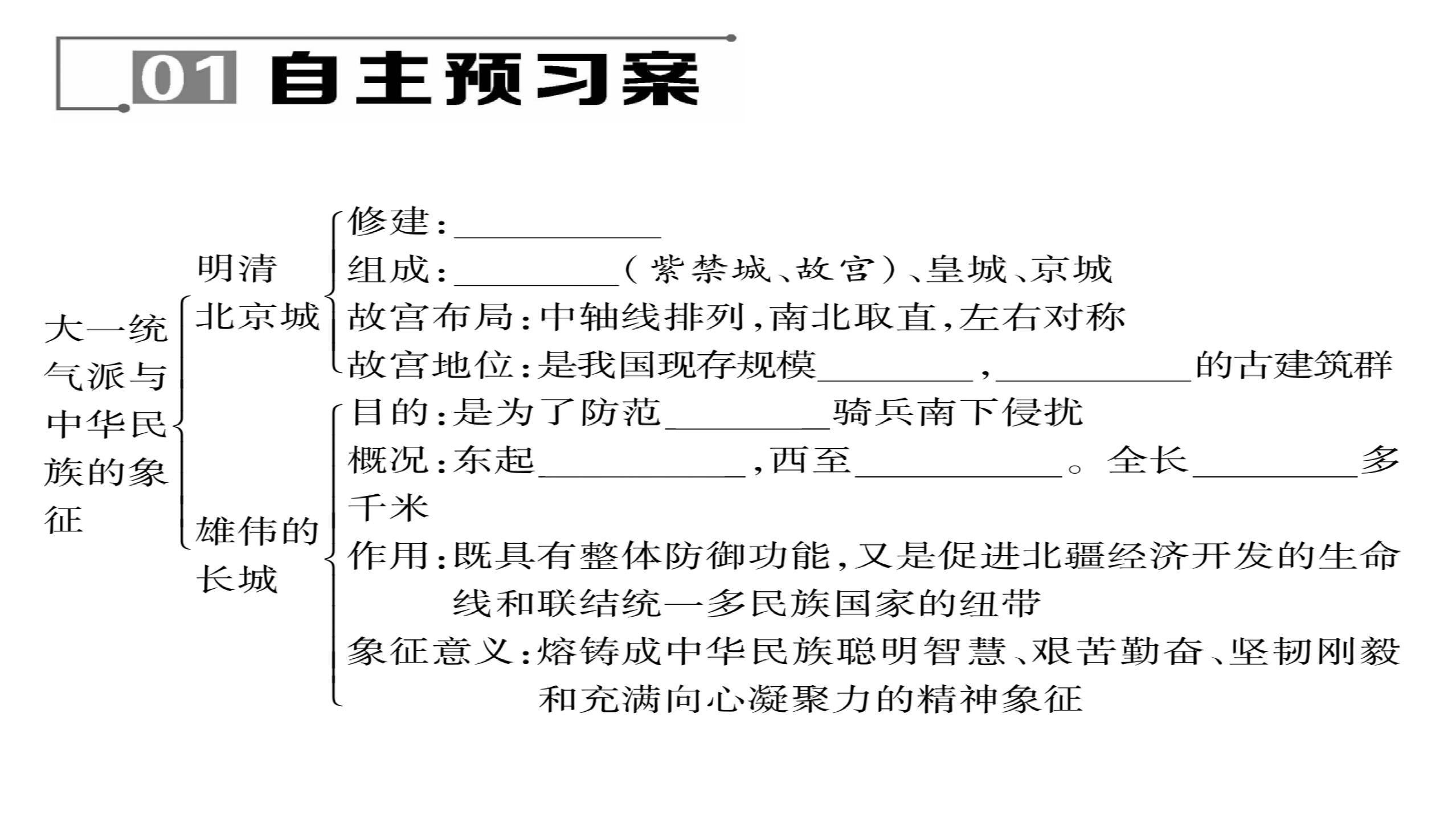 2016-2017学年北师大版下册七年级同步课件:第18课 大一统气派与中华民族的象征 （共18张PPT）