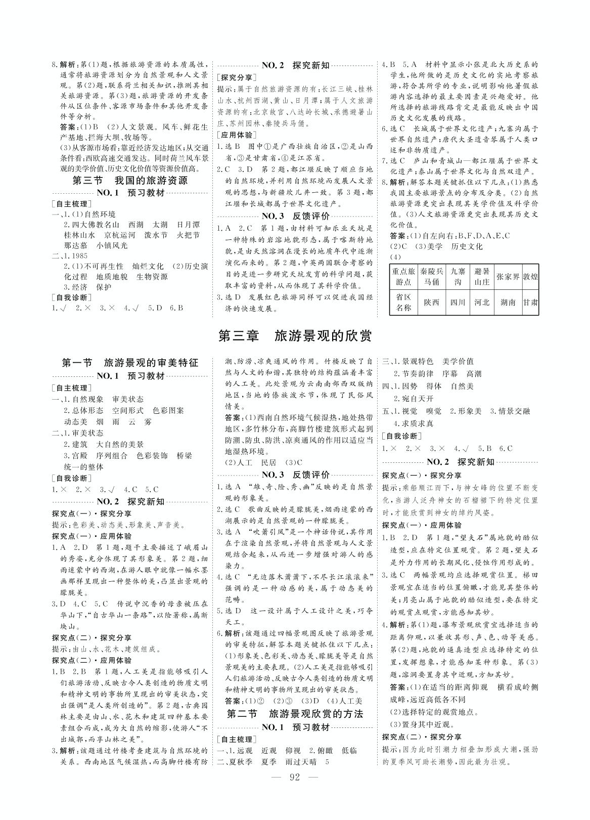 3.3 中外著名旅游景观欣赏（同步讲义）-【创新方案·高中同步创新课堂】2020-2021学年高中地理选修3（人教版）