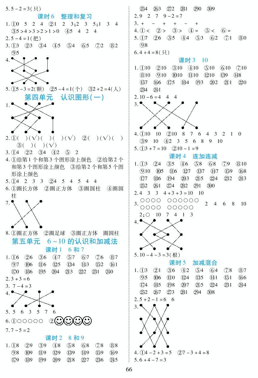 第08单元 20以内的进位加法-2019-2020学年一年级上学期玖典口算应用双突破(人教新课标)