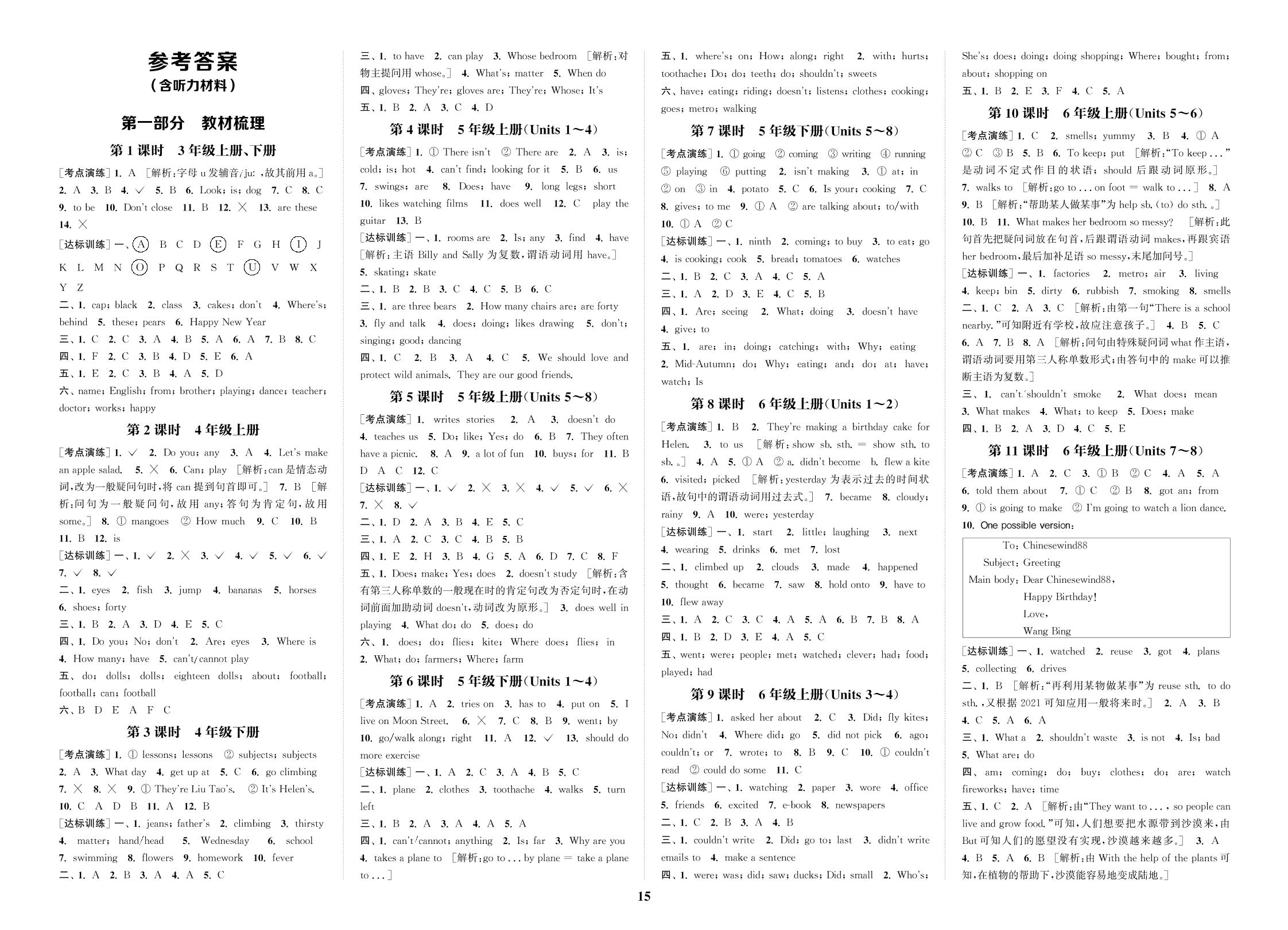 第2部分 专项突破 二 字母与语音（PDF版）-2021【通城1典】小学英语总复习（译林版）