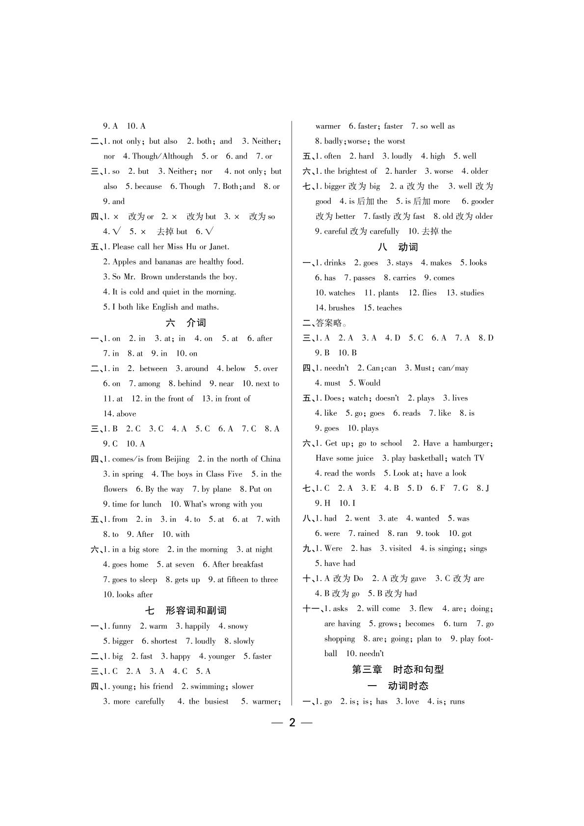 第三章 时态和句型 二 句型-六年级英语培优小升初总复习(精讲+精练+模拟)