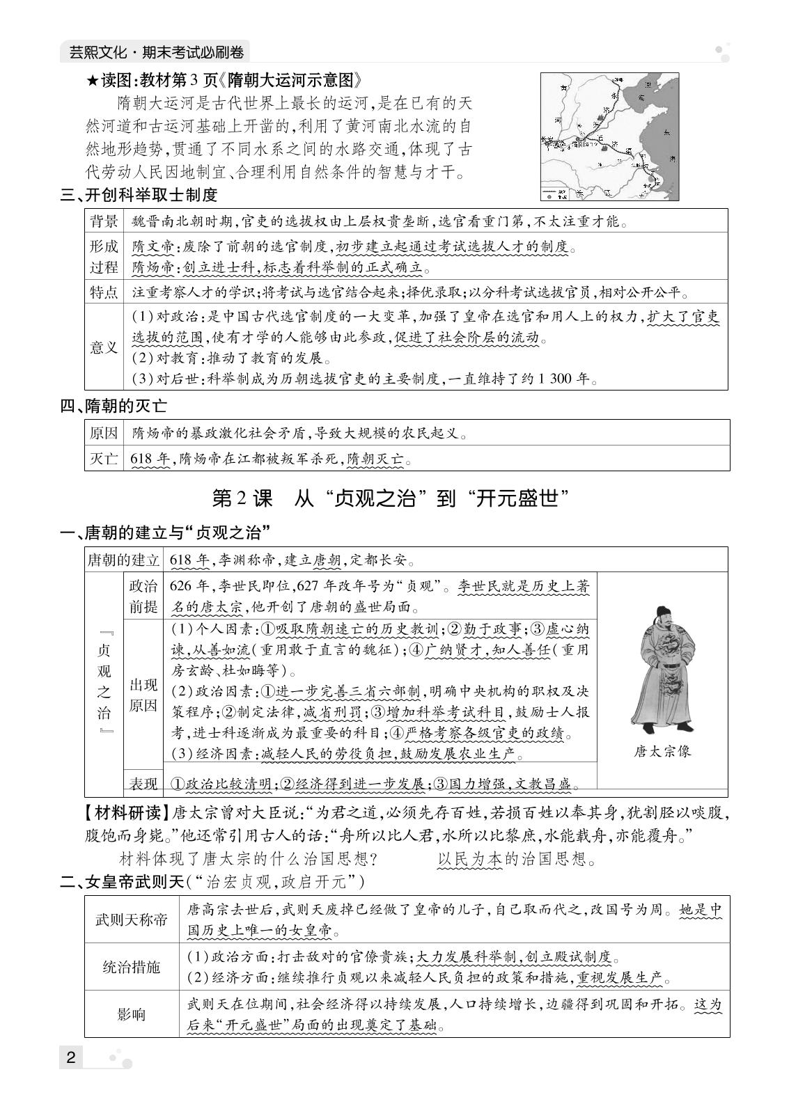 名师划重点-2022-2023学年七年级历史下册期末考试必刷卷(统编版)河南专版