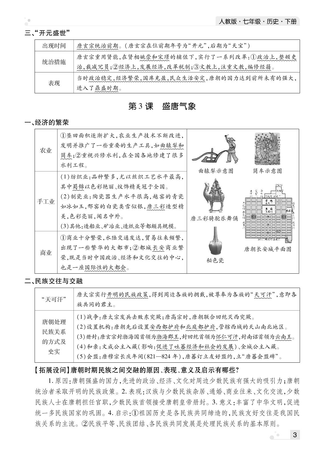 名师划重点-2022-2023学年七年级历史下册期末考试必刷卷(统编版)河南专版