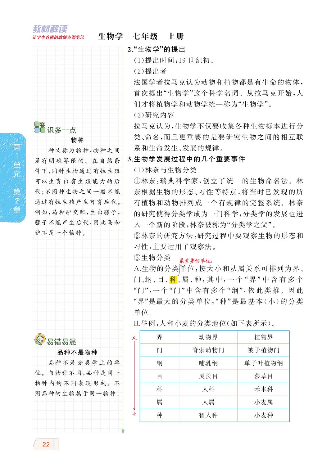 1.2.1 生物学是探索生命的科学-【教材解读】2023秋七年级上册初一生物（北师大版)