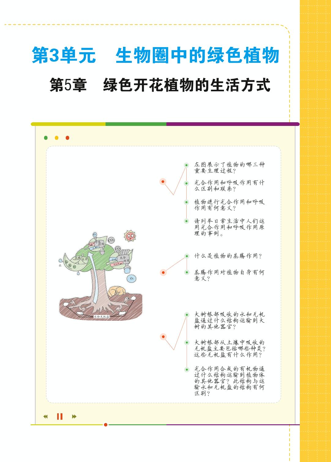 3.5.1 光合作用-【教材解读】2023秋七年级上册初一生物（北师大版)