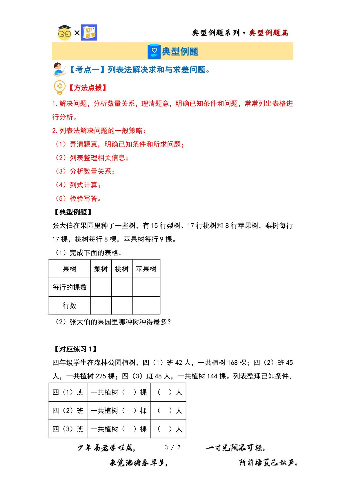（典型例题篇）第五单元解决问题的策略（三大考点）-2023-2024学年四年级数学上册典型例题系列（原卷版+解析版）苏教版