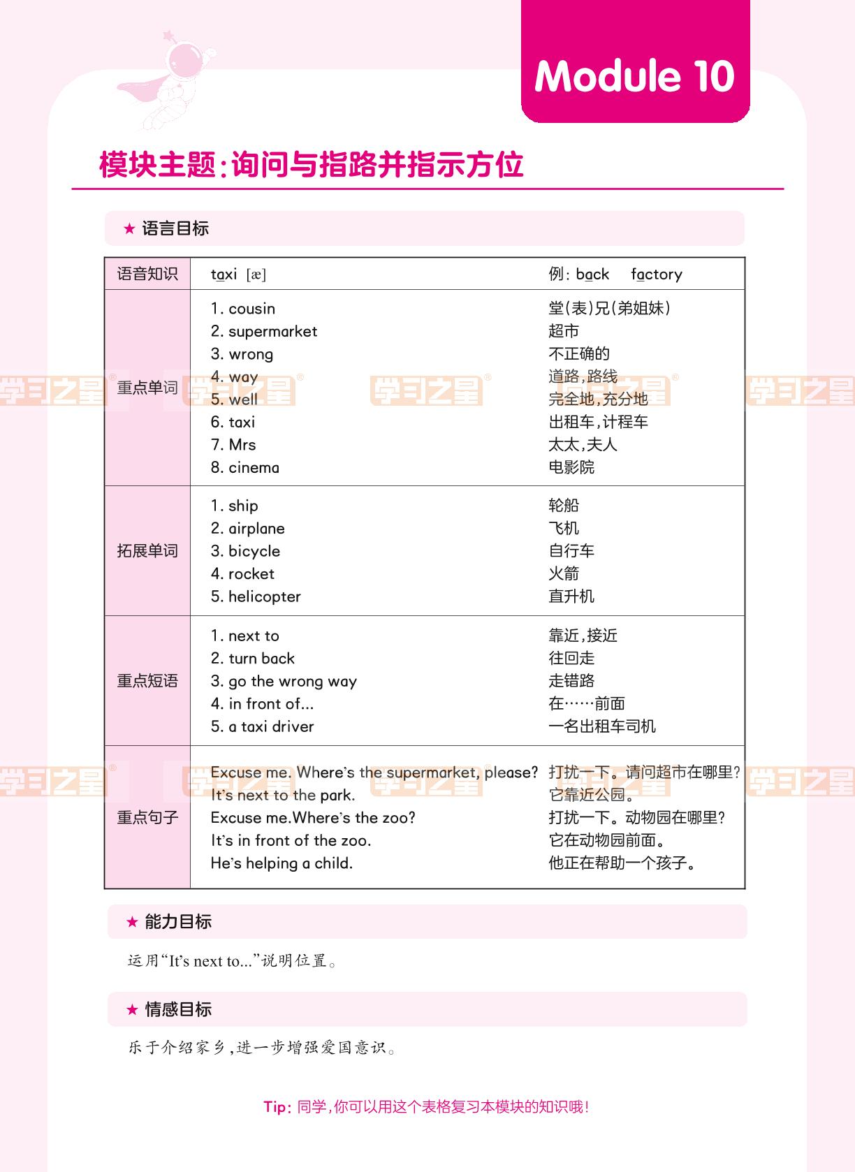 Module 10 Unit 1 It's next to the park.-【课课帮】2023-2024学年二年级下册英语同步分层作业（外研版）一起