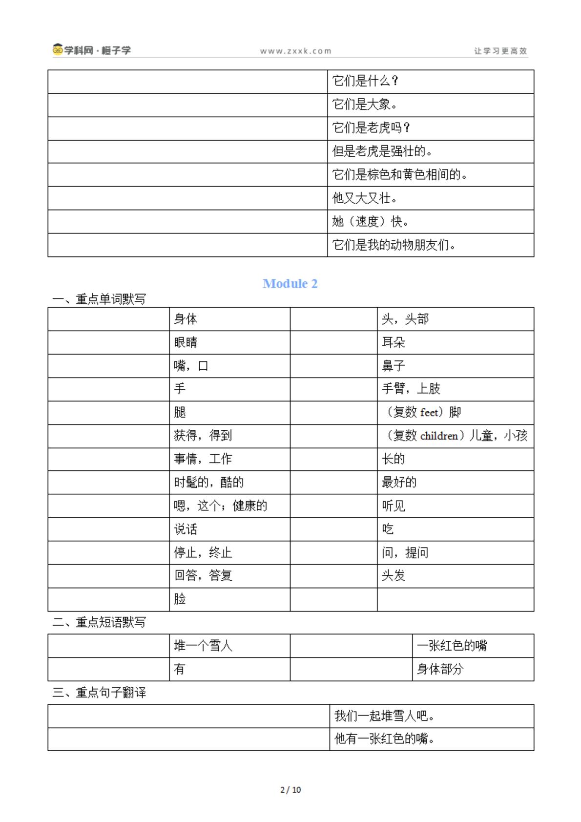 1 词汇默写（单元+乱序）