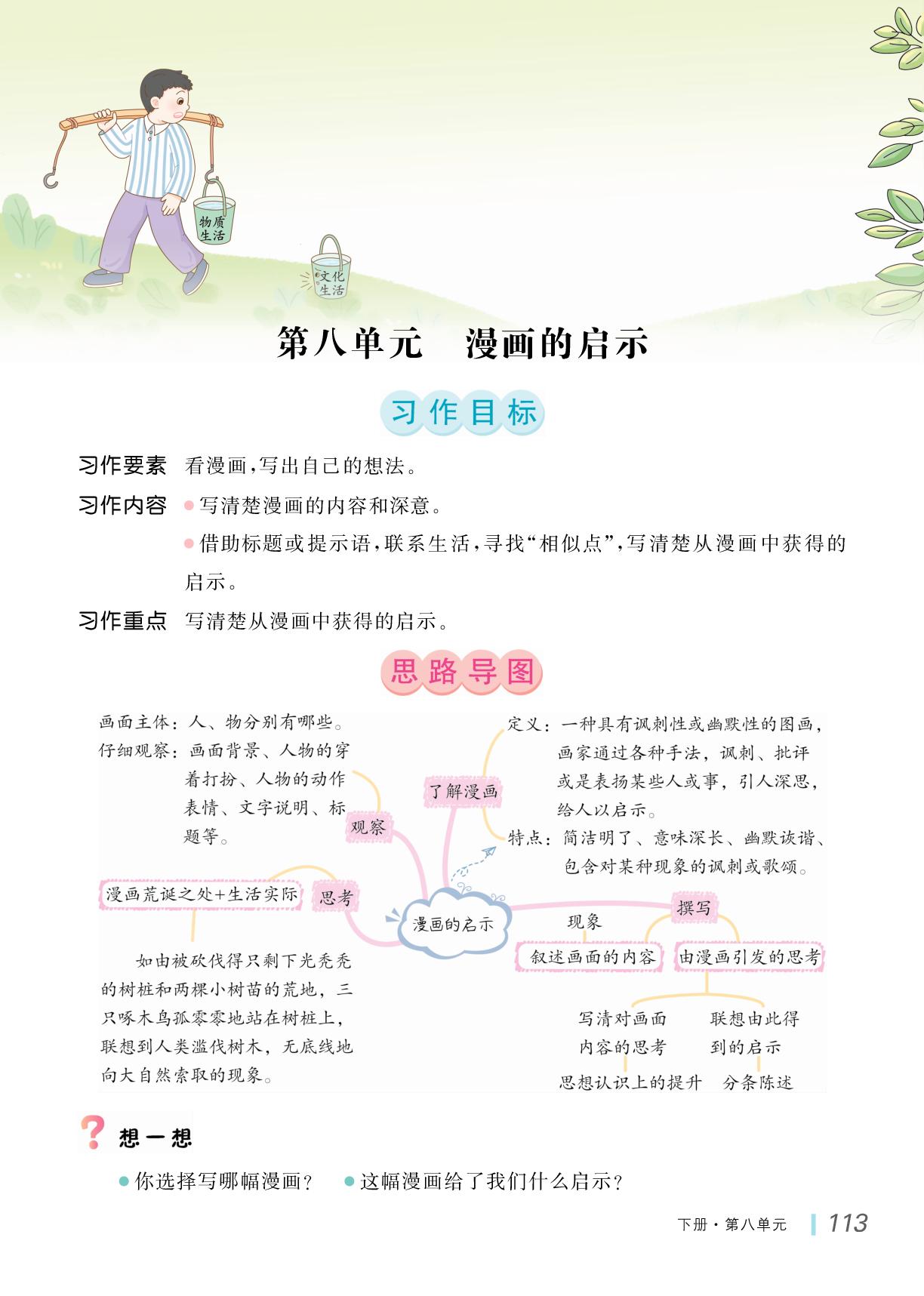 第8单元 漫画的启示-【学海乐园·同步作文】2024-2025学年五年级语文下册（统编版）