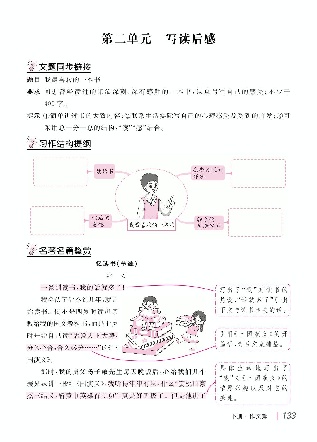 第2单元 写读后感(作文薄)-【学海乐园·同步作文】2024-2025学年五年级语文下册（统编版）