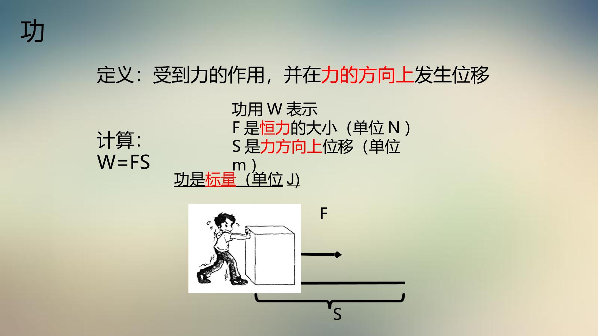 1.1 机械功 课件 -2024-2025学年高一下学期物理鲁科版（2019）必修第二册