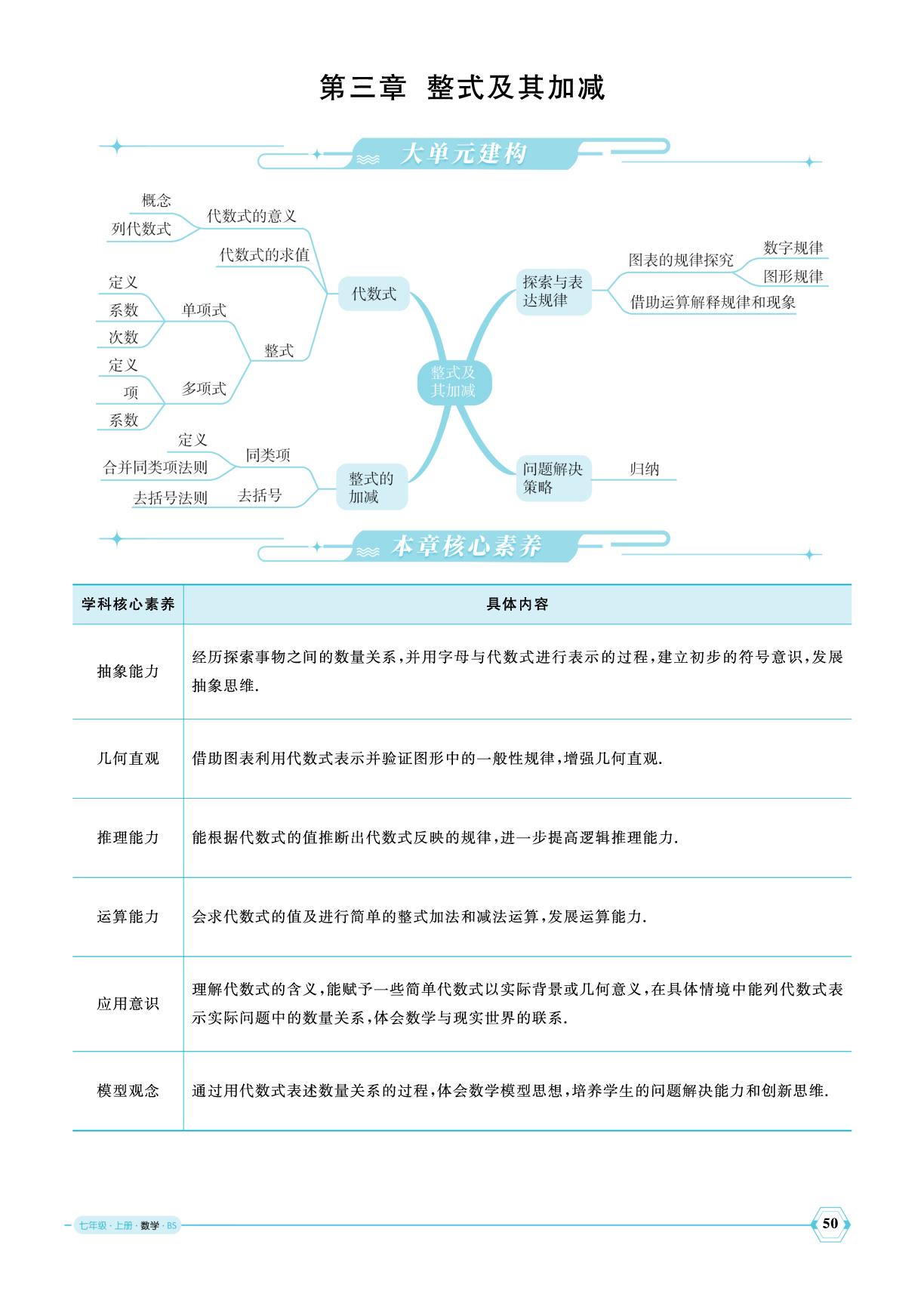 3.1 代数式-【优+学案】2024-2025学年新教材七年级上册数学课时通(北师大版2024)