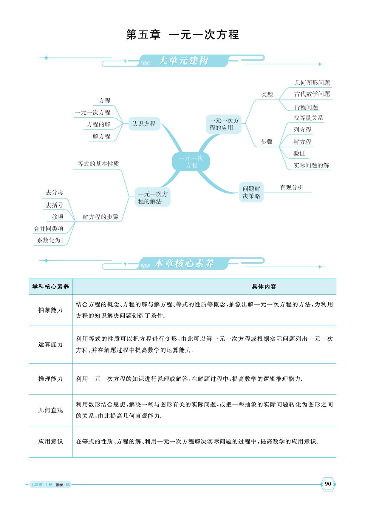 5.1 认识方程&5.2 一元一次方程的解法-【优+学案】2024-2025学年新教材七年级上册数学课时通(北师大版2024)