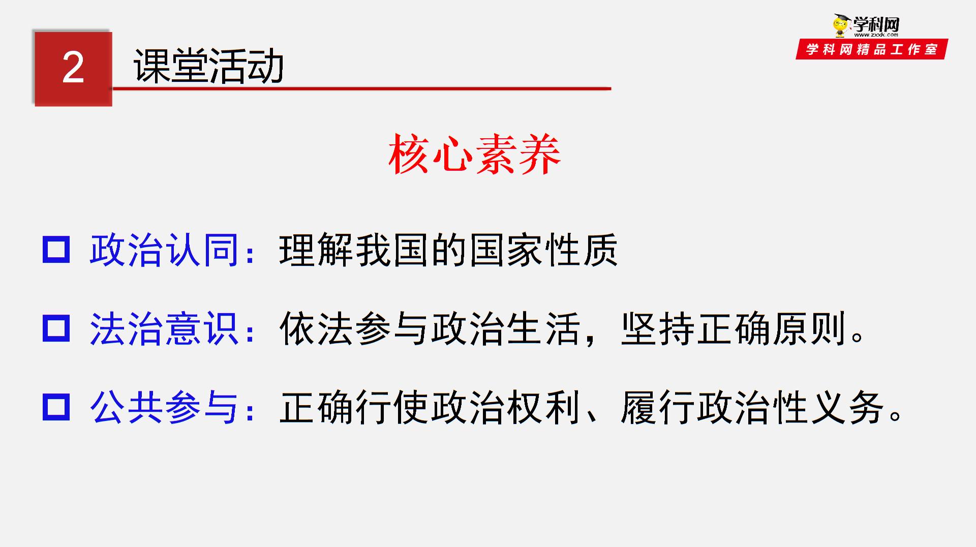1.2 政治权利与义务：参与政治生活的基础（讲02）-2019-2020学年下学期高一政治同步精品课堂（人教版必修2）(共32张PPT)