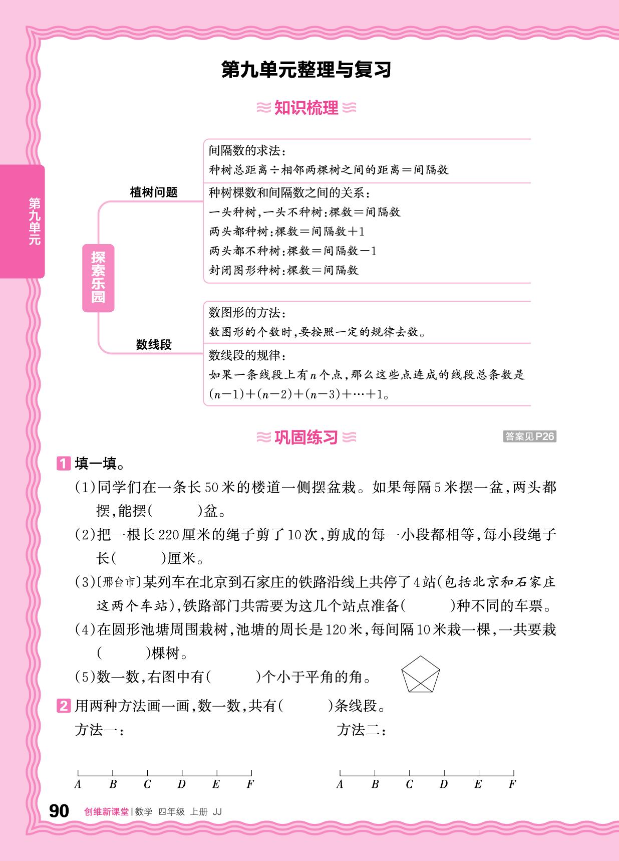九 探索乐园 整理与复习&单元过关检测-【王朝霞创维新课堂】2025-2026学年四年级上册数学同步优化训练(冀教版)