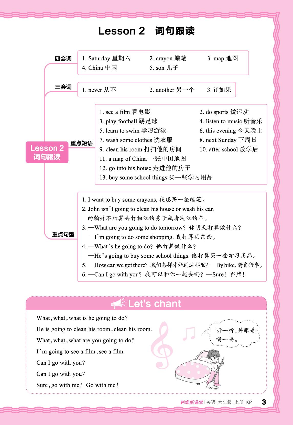 Lesson 2 What are you going to do tomorrow 读写手册-【王朝霞创维新课堂】2025-2026学年六年级上册英语同步优化训练(科普版)
