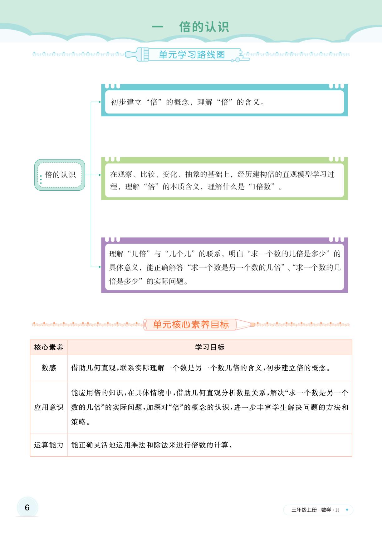 一 倍的认识-【快乐优+】2025-2026学年新教材三年级上册数学作业本（冀教版 2024）