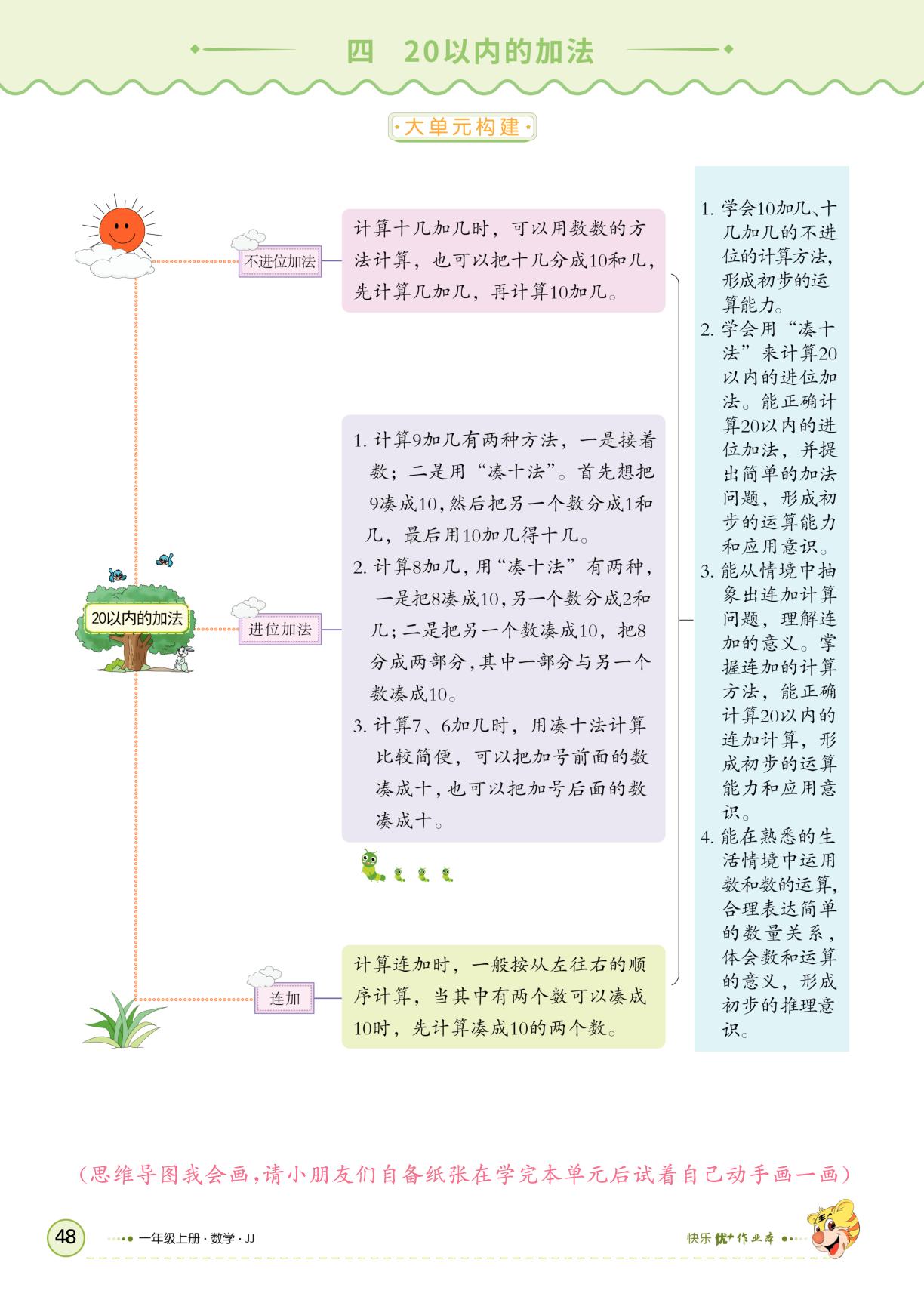 四、20以内的加法-【快乐优+】2025-2026学年一年级上册数学作业本 (冀教版2024)