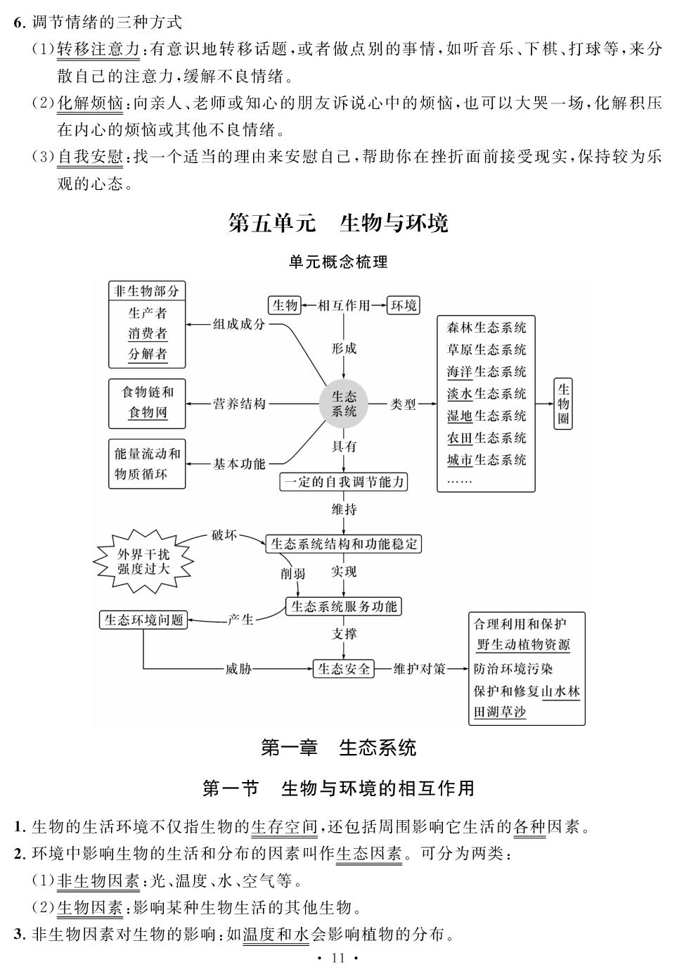 第五单元 生物与环境-【鸿鹄志·名师测控】2025-2026学年新教材八年级上册生物（人教版2024 陕西专版）