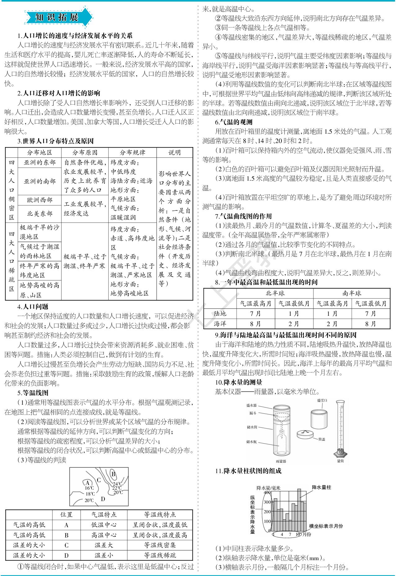 4.1 探究自然条件对居住地的影响-【少年素质教育报】2025-2026学年新教材七年级上册地理一本通（晋教版2024）