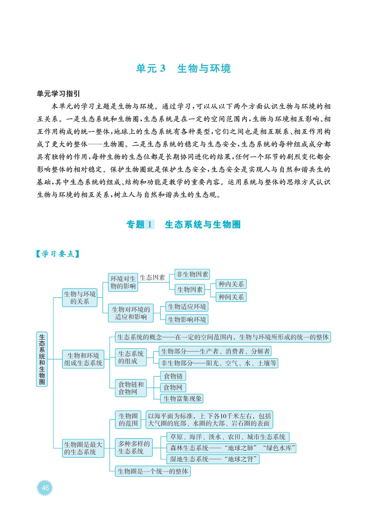 专题1 生态系统与生物圈-2026年中考生物专题复习与模拟预测卷