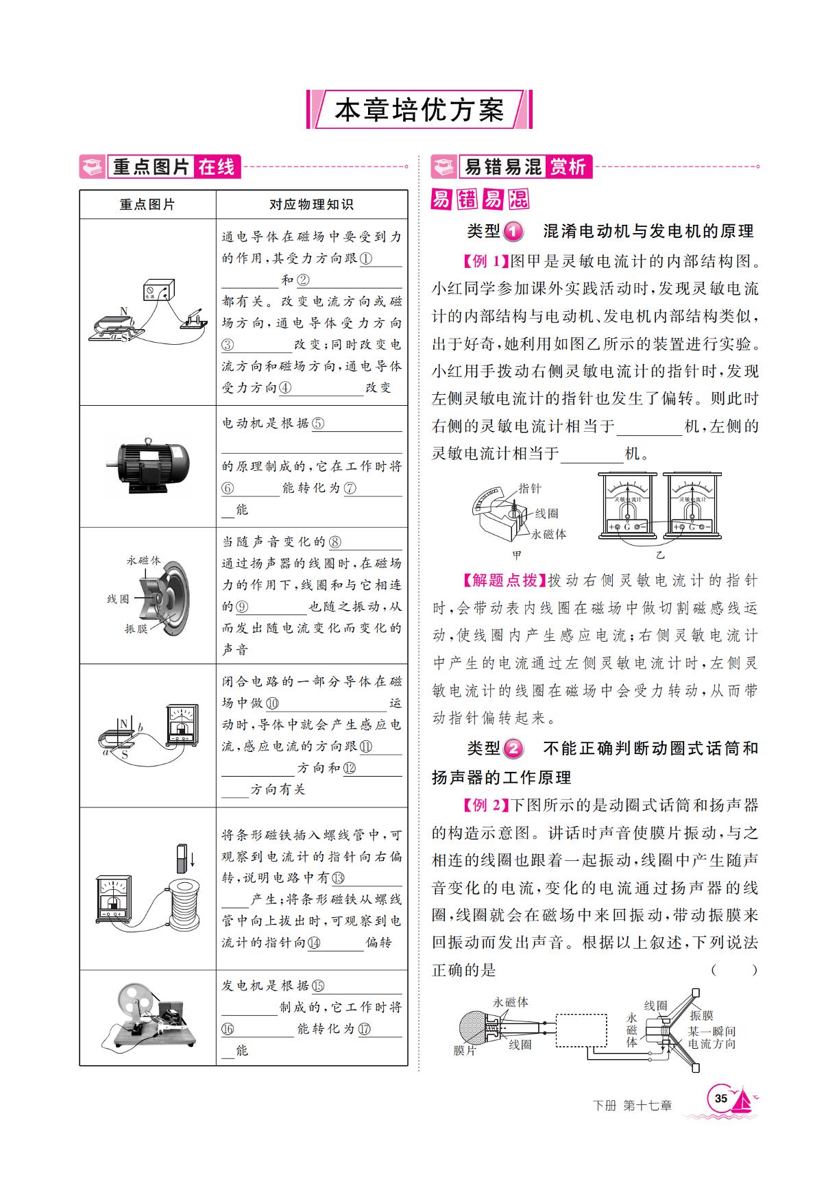 第17章 电动机与发电机 本章培优方案-【学海风暴】2025-2026学年九年级下册物理同步备课（沪粤版·新教材）