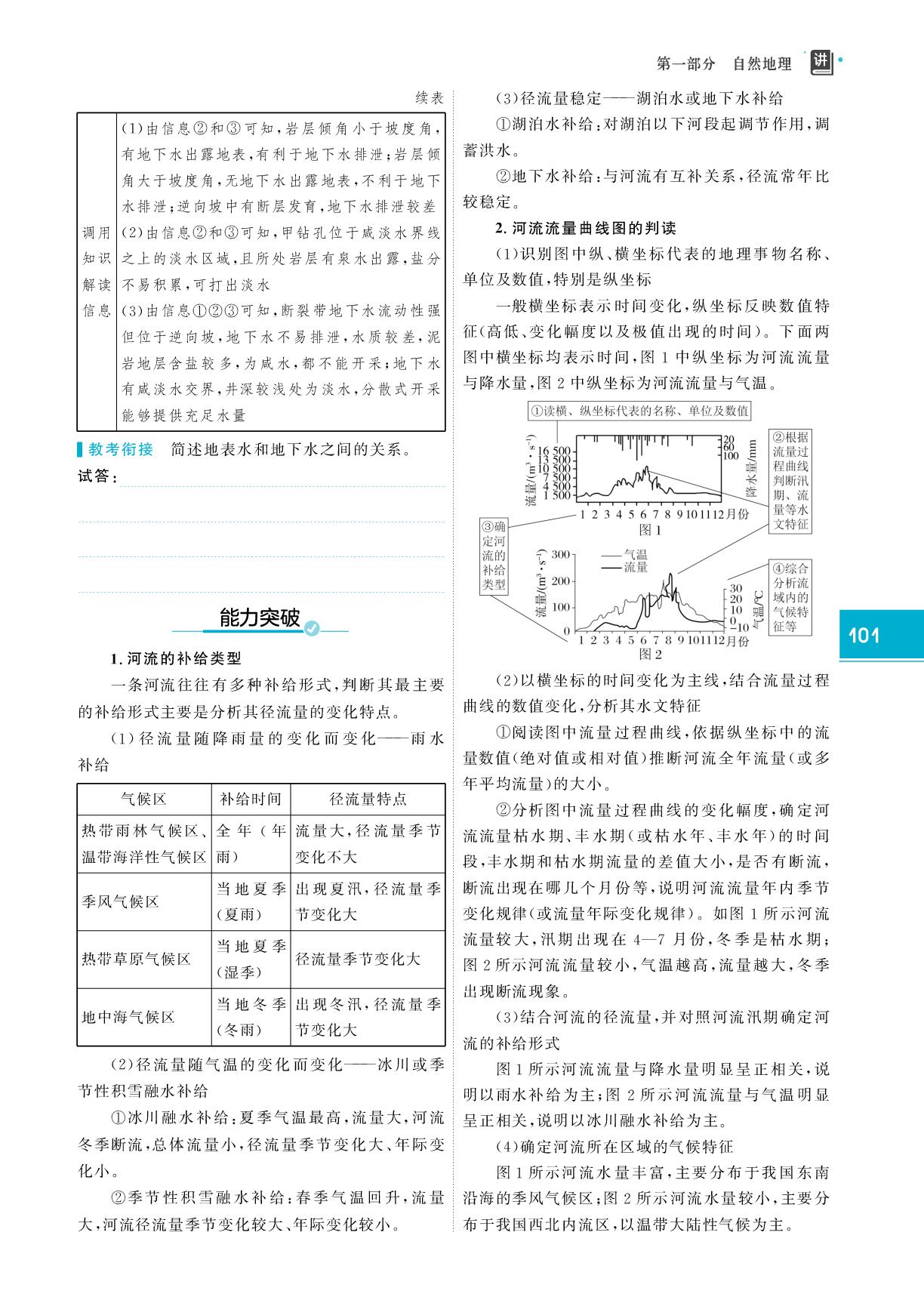 第15课时 陆地水体及其相互关系-【红对勾讲与练·讲义】2026年高考地理大一轮复习全新方案通用版（人教版）