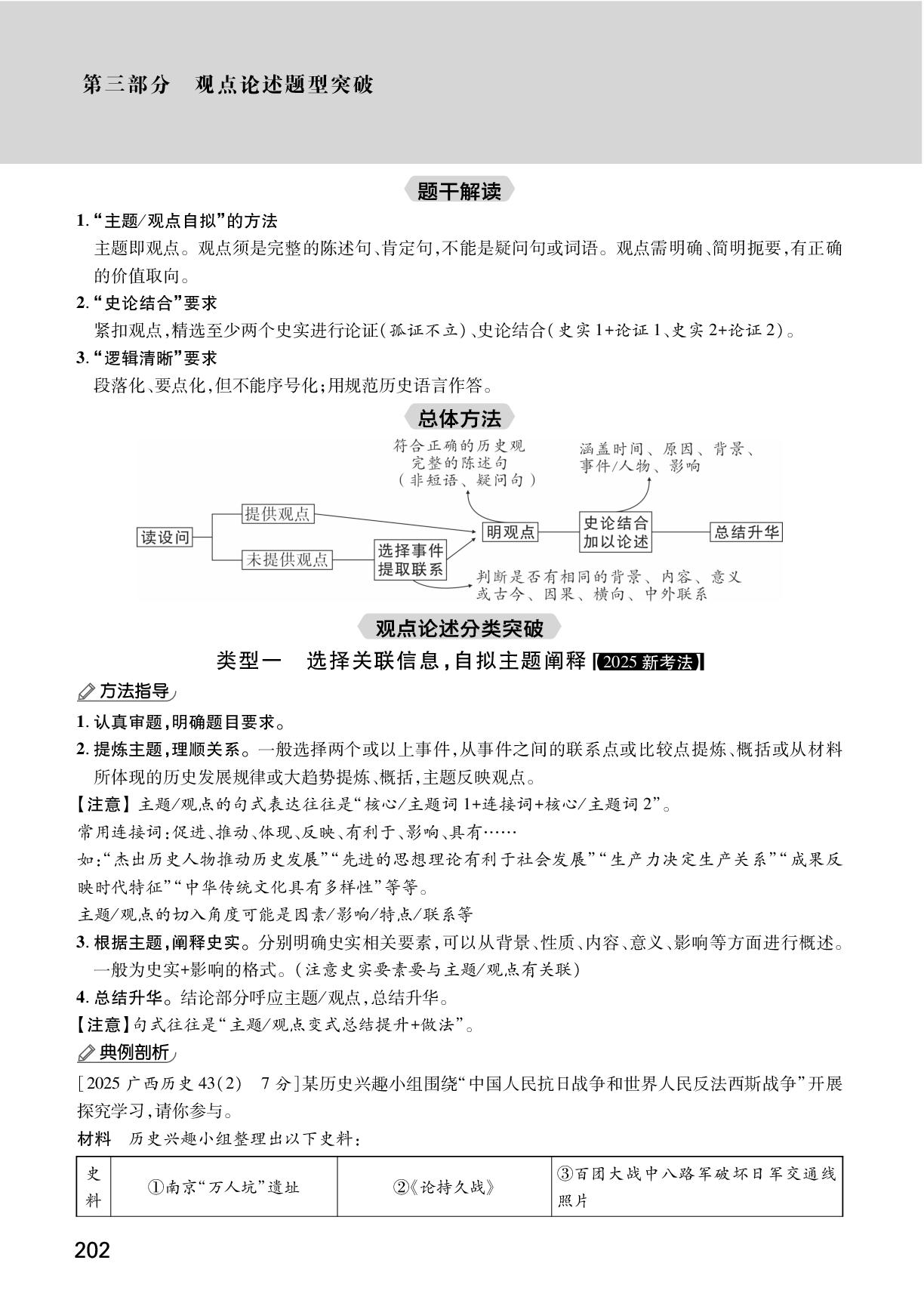 类型1 选择关联信息，自拟主题阐释-【众相原创·减负中考】2026年中考历史基础精讲册（广西专用）