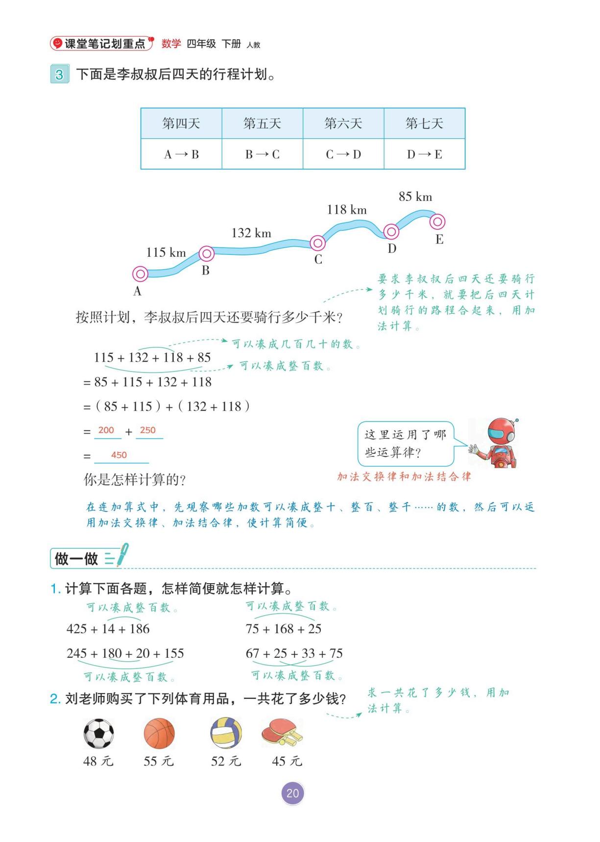 3 运算律(无答案)-【课堂笔记划重点】2025-2026学年四年级下册数学教材笔记（人教版）