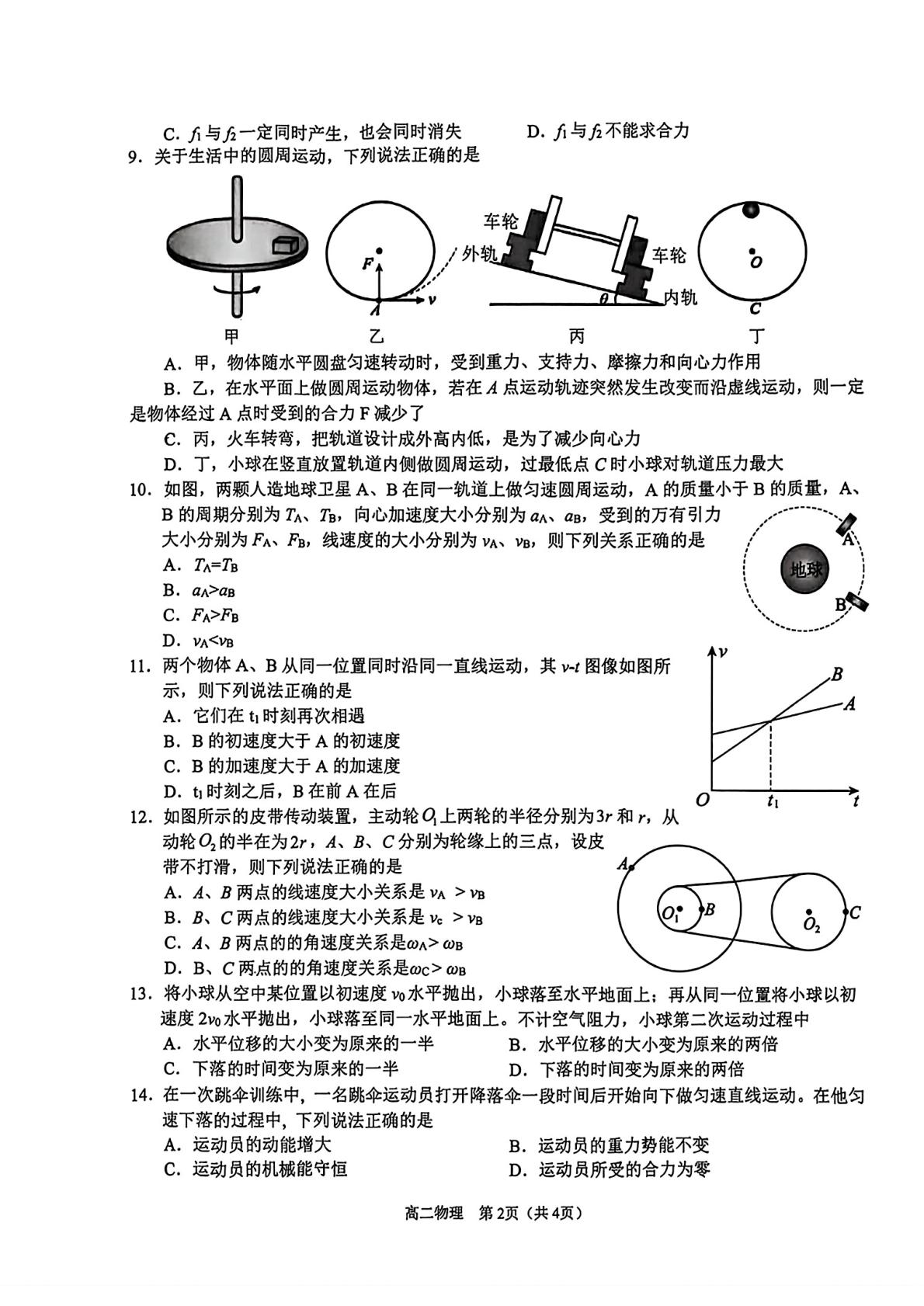湖南省邵阳市2026年高二下学期学业水平模拟考试物理试题