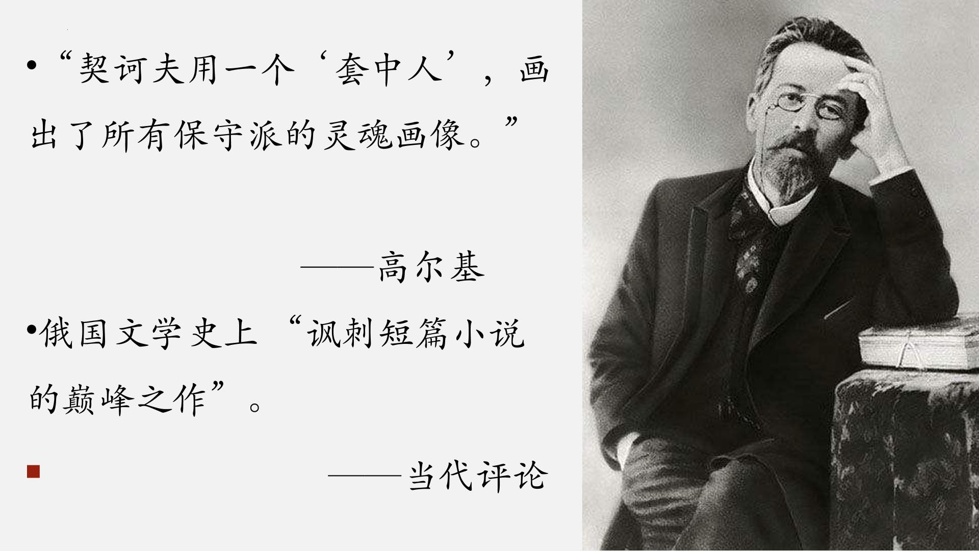 13.2《装在套子里的人》课件 2025-2026学年统编版高一语文必修下册