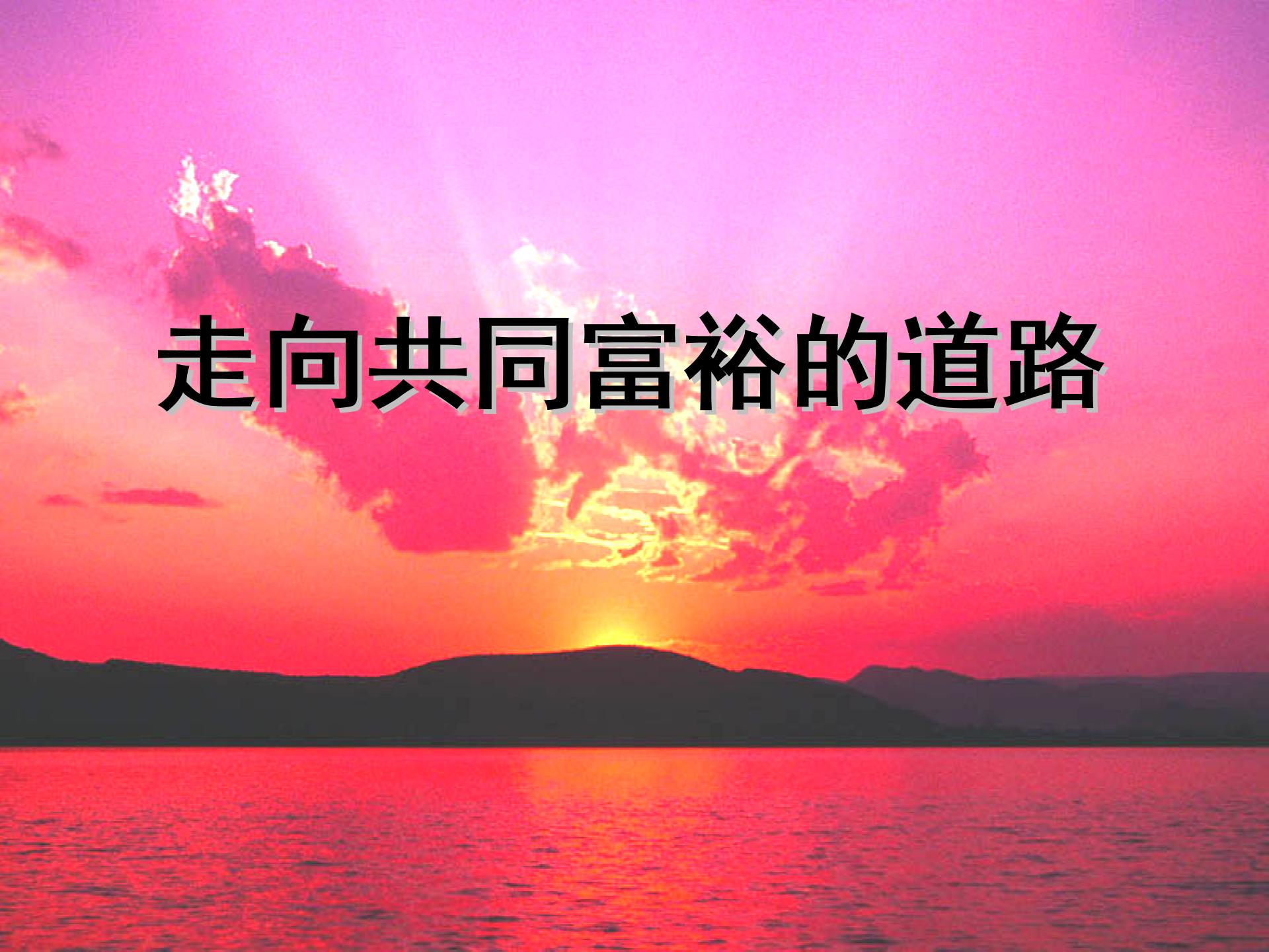 广东省汕头市龙湖实验中学人教版九年级政治课件：7.2走向共同富裕的道路 (共34张PPT)