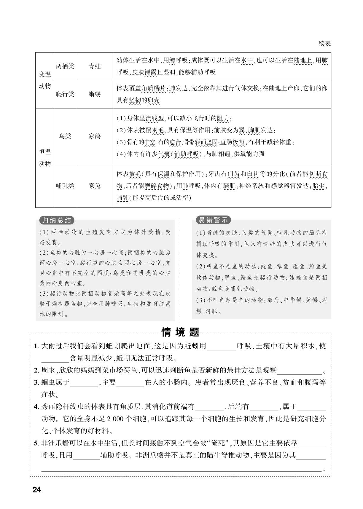 第2单元 第2章 动物分为无脊椎动物和脊椎动物-【中考对策】2026年中考总复习生物（济南版）