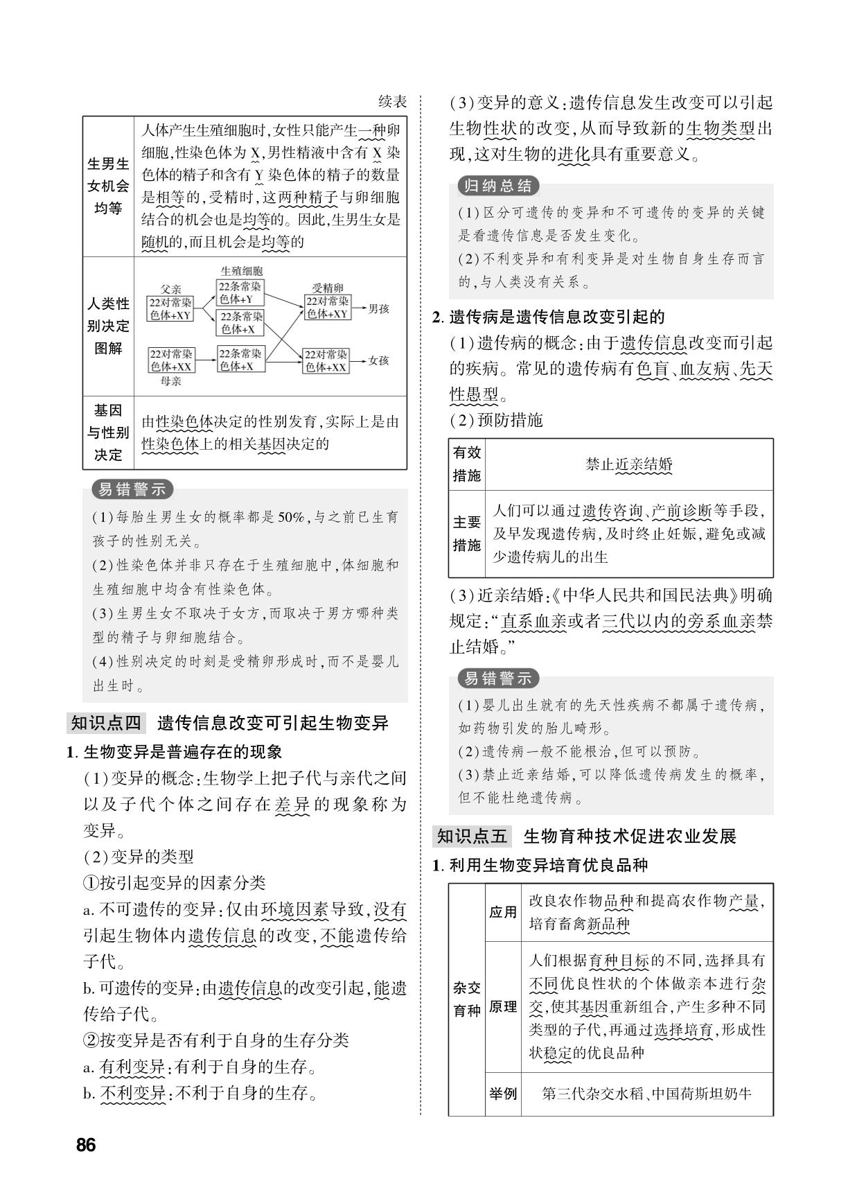 第4单元 第3章 遗传信息控制生物性状-【中考对策】2026年中考总复习生物（济南版）