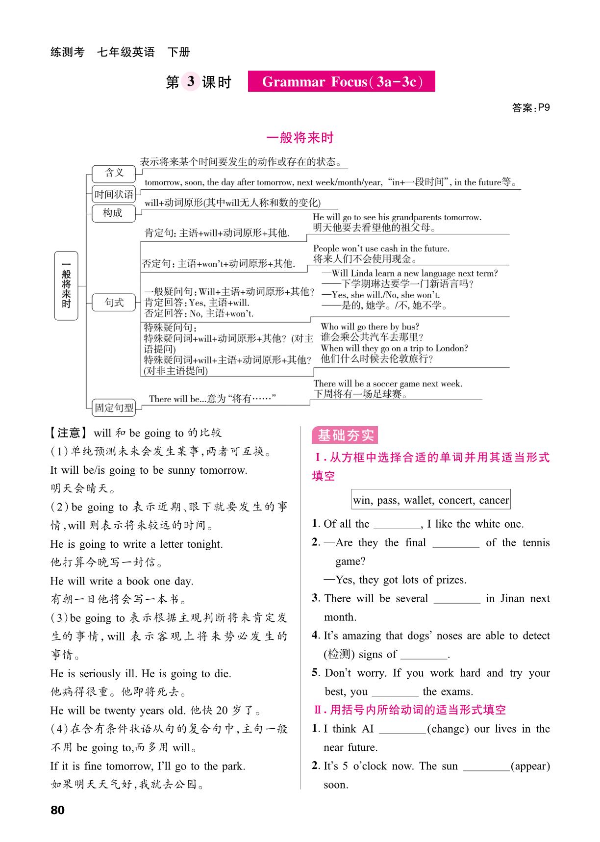 Unit 5 第3课时Grammar Focus (3a-3c)-【练测考】2025-2026学年七年级下册英语（鲁教版五四制·新教材）