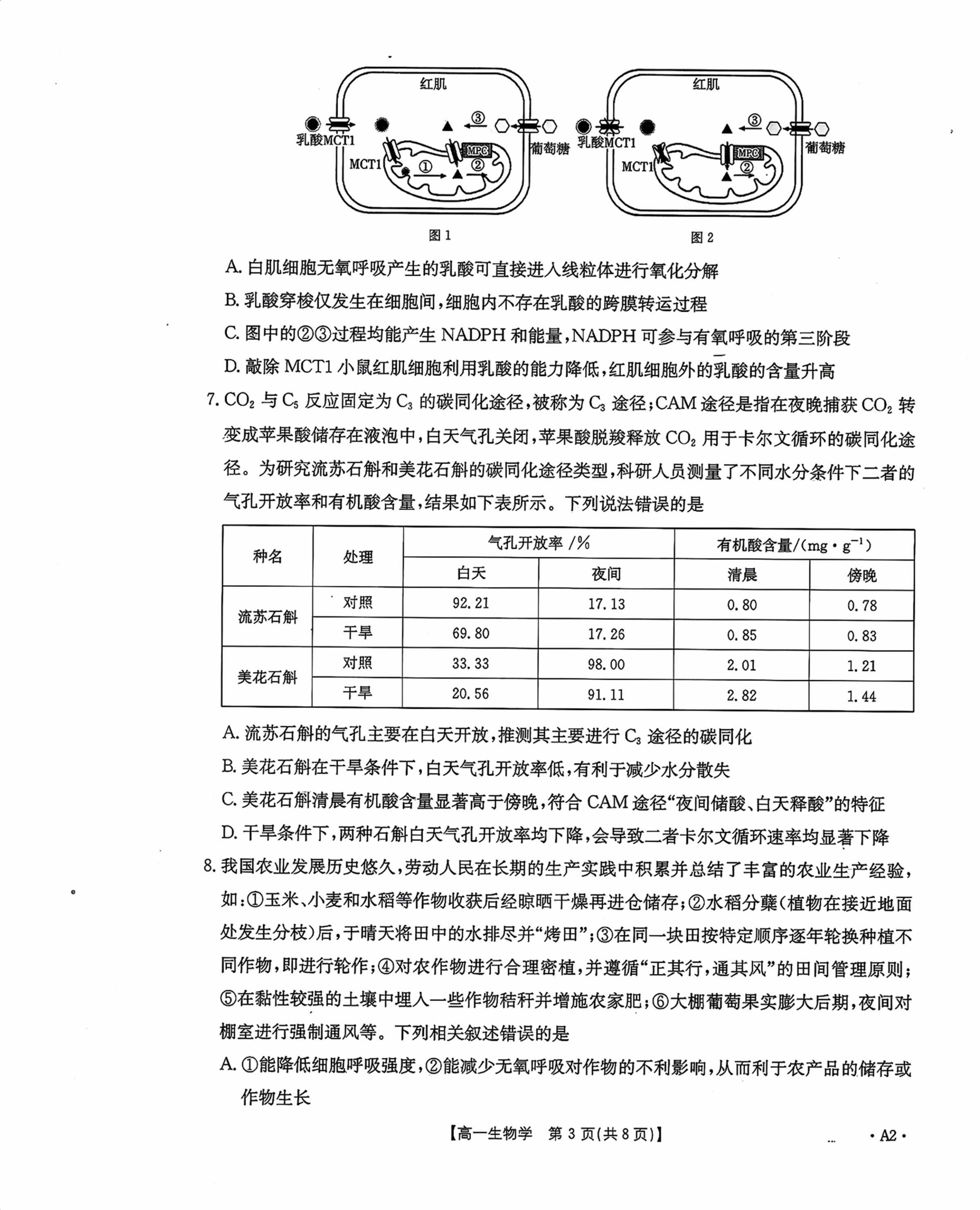重庆市第四十九中学校等校2025-2026学年高一下学期5月期中生物试题