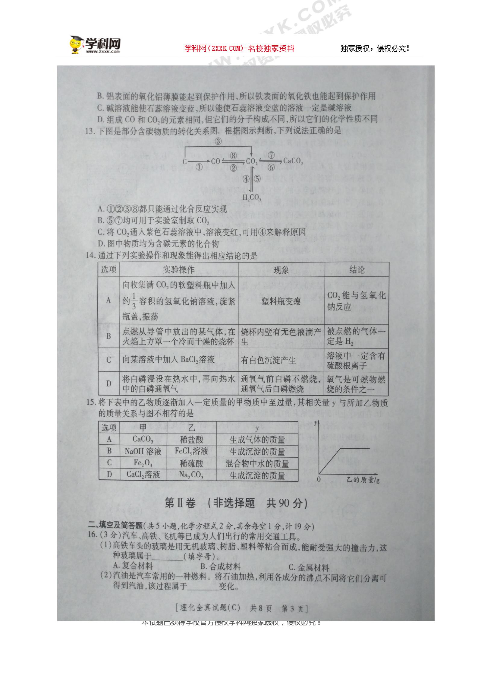 []陕西省西安市莲湖区2018届九年级下学期期中考试理化试题（图片版）
